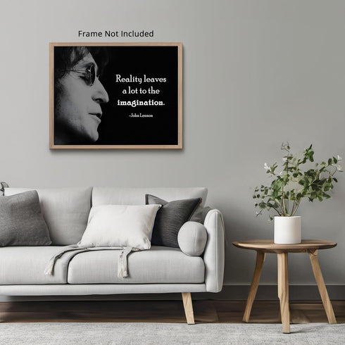 Posterizer 1 pcs-Reality Leaves a Lot to The Imagination-John Lennon-Gift For Beatles Fans-Musical Art Collection-Quotes-Gift for Music Fans- unfr...
